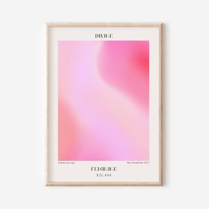 Divine Feminine 444 Aura Gradient Digital Download Wall Art Poster, Affirmation Angel Spiritual Energy Aura Y2K Boho Wall Art Print