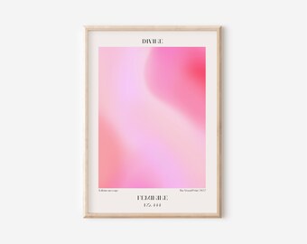 Divine Feminine 444 Aura Gradient Digital Download Wall Art Poster, Affirmation Angel Spiritual Energy Aura Y2K Boho Wall Art Print