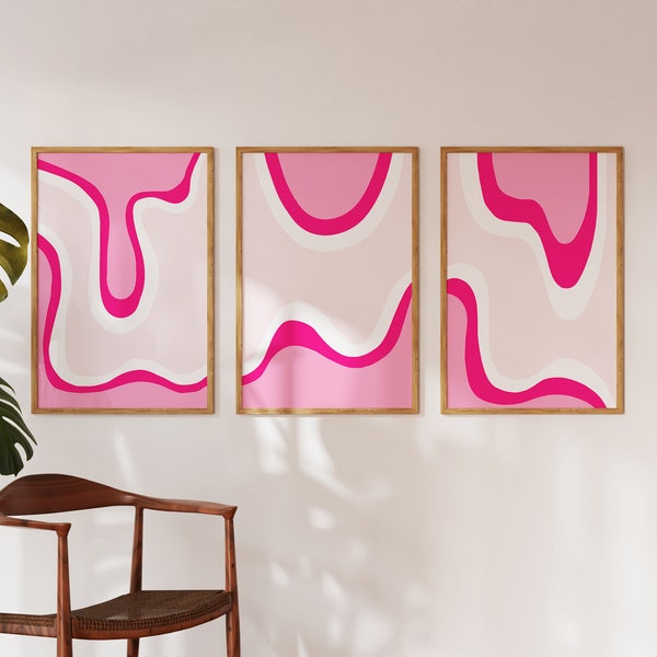 Hot Pink Wall Art Etsy