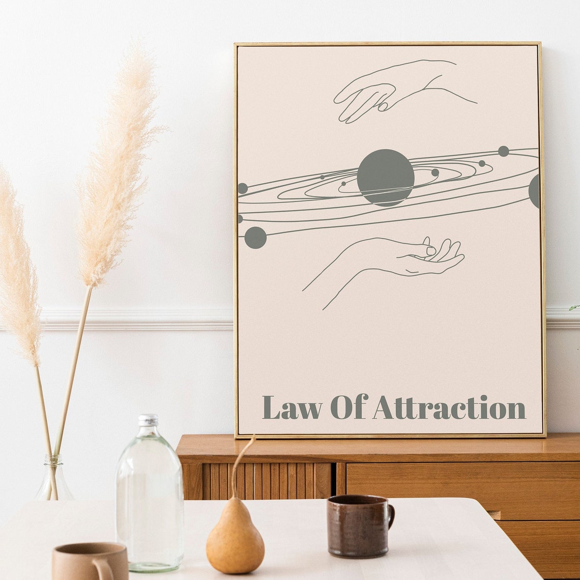 Law of Attraction Manifestation wall art print Boho home Etsy