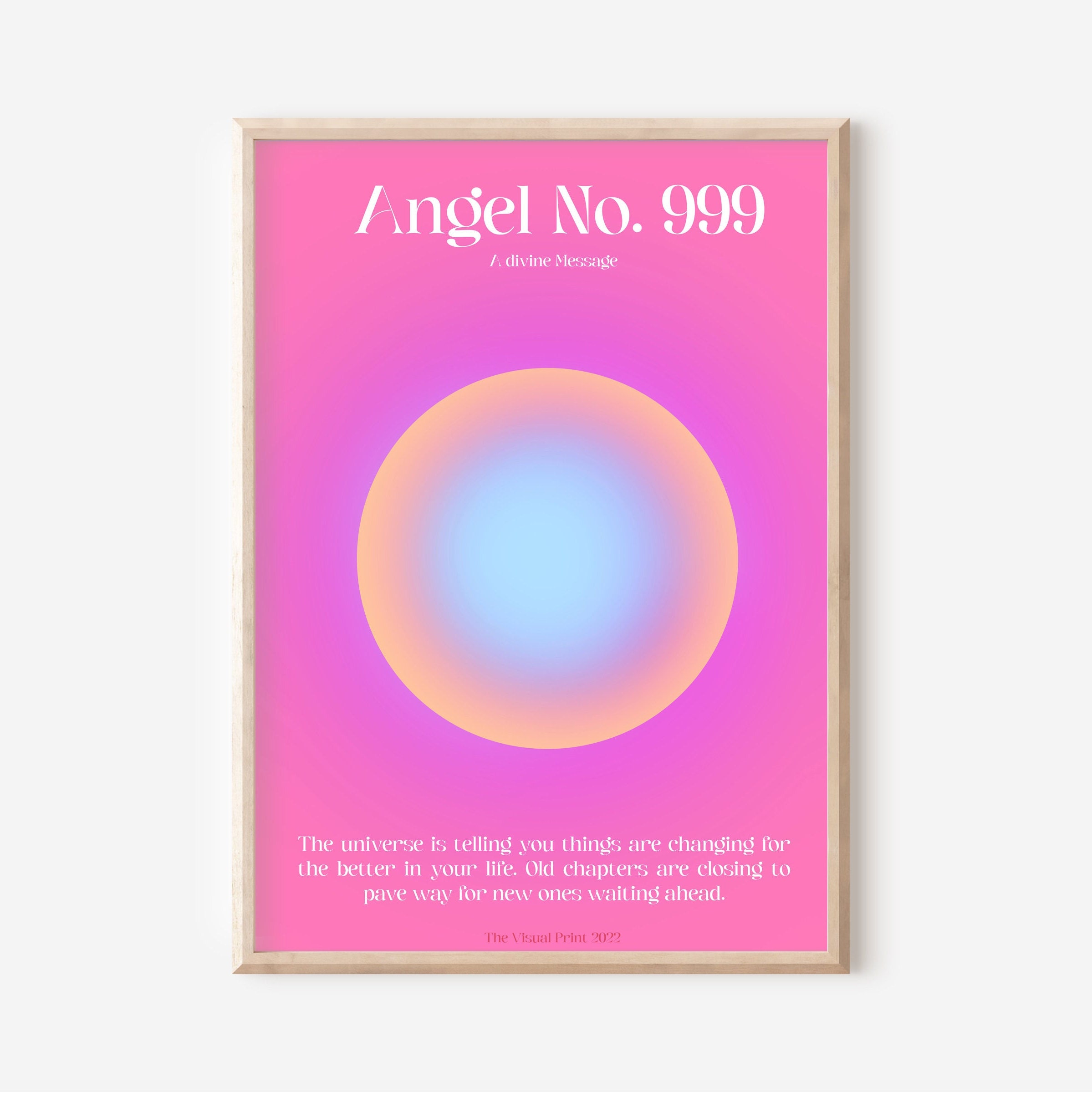 Angel number Good vibes wallpaper Aura colors Aesthetic Poster