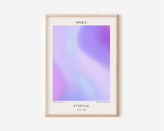 Divine Purpose 777 Aura Gradient Poster, Spiritual Wall Art (Digital Download)
