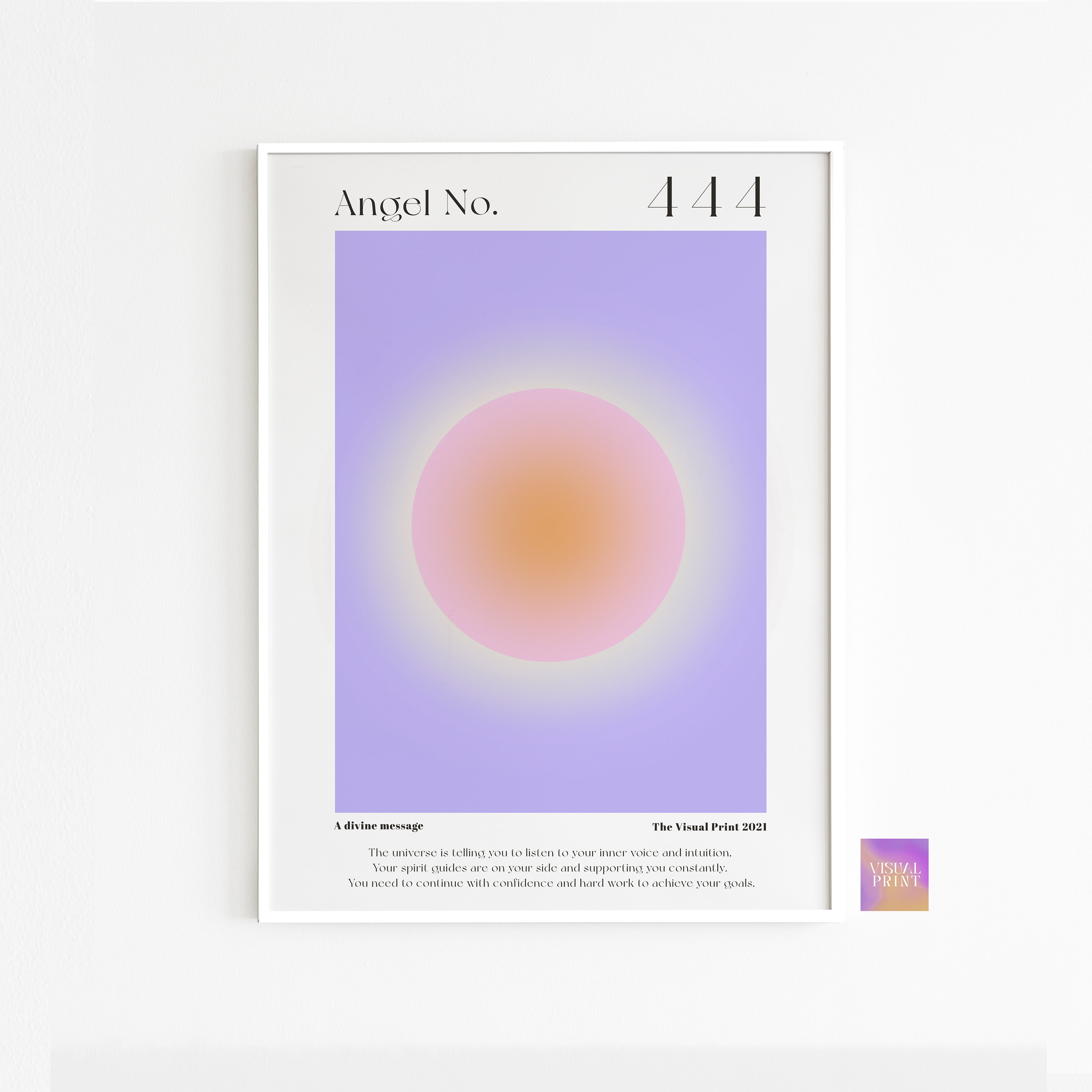 Angel Number 444 Manifestation Aura Energy Gradient Design - Etsy