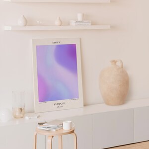 Divine Purpose 777 Aura Gradient Poster, Spiritual Wall Art (Digital Download) image 3