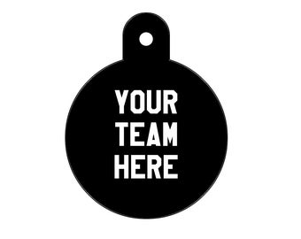 Custom [YOUR TEAM HERE] Double-Sided Pet Tag - Round Dog Tag