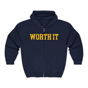 WORTH IT Gameday Style Full Zip Hoodie, MI Apparel
