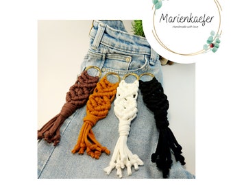 Custom macrame keychain / keychain / key chain / boho keychain / backpack charm / bag charm / woven keychain