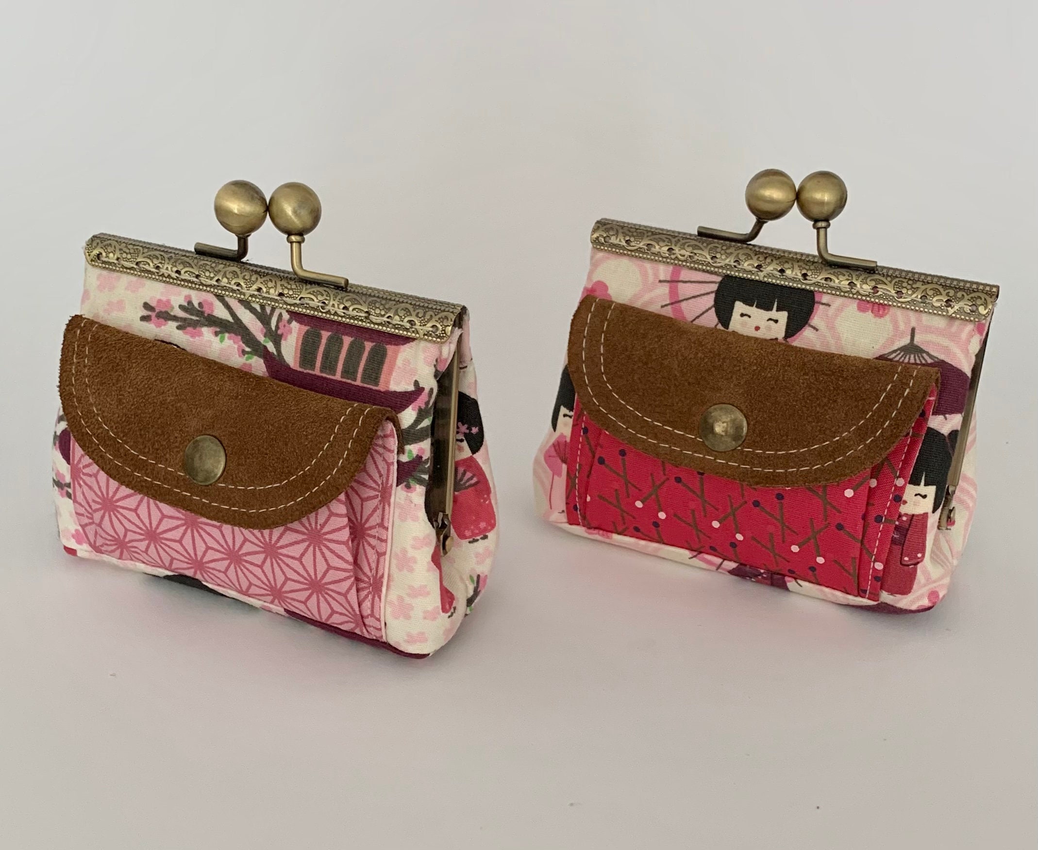 Double kiss lock purse kiss lock purse purse coin bag Etsy