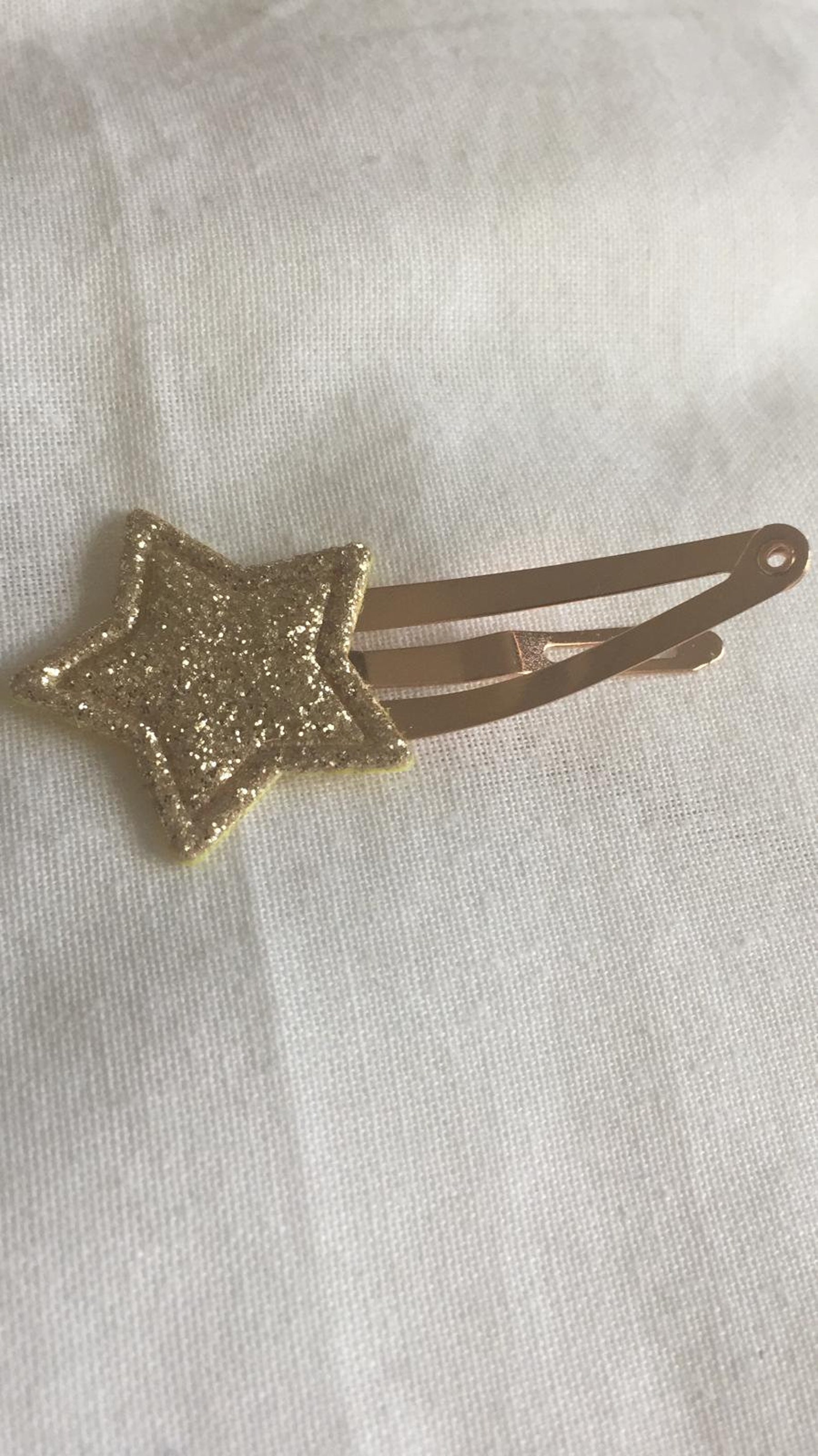 Handmade sparkly star hair clips pack of 3 Etsy