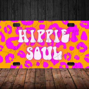 Tablica rejestracyjna Hippie Soul PNG | Pobieranie cyfrowe | Sublimacja