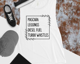 Rímel / Leggings / Combustible Diesel / Silbatos Turbo / Tanque