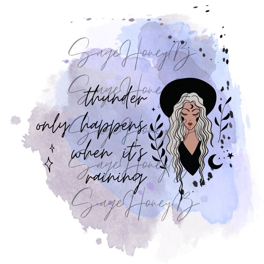 Thunder Only Happens When It's Raining PNG - Etsy