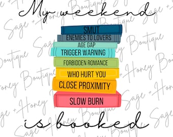 My weekend is booked PNG | Digital Download