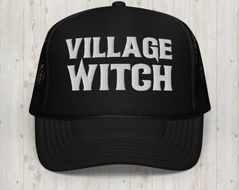 Bruja del pueblo / Sombrero de camionero de espuma / Otto / Halloween