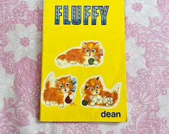 Fluffy Joyce Smith Deans Little Gem Series Vintage Children's Book 1976 Cats kittens Cute kitsch