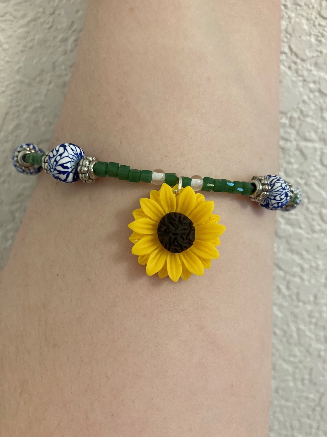 Large Sunflower Bracelet | Etsy
