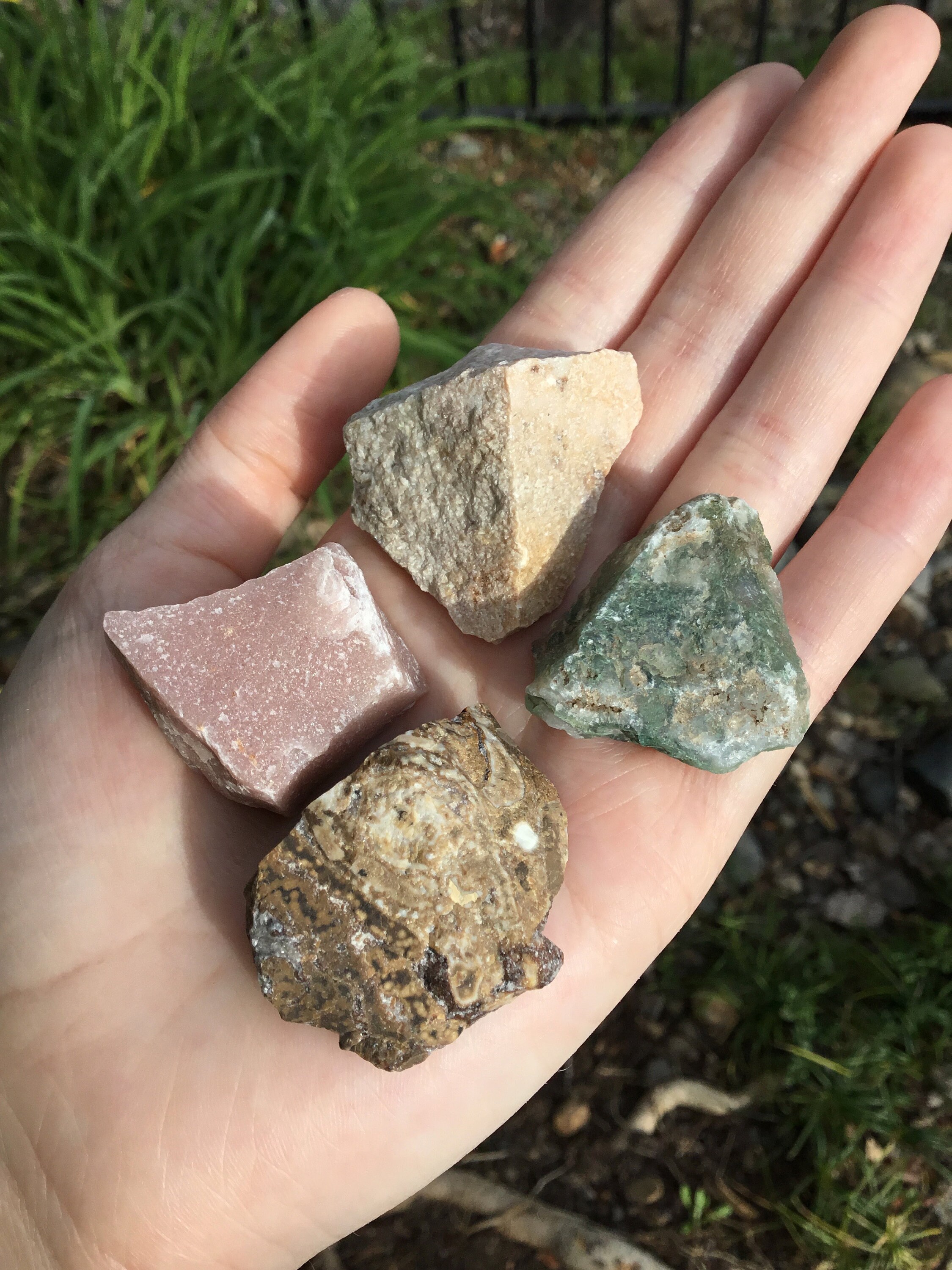 Pink Aventurine Moss Agate White Quartz Brown Jasper | Etsy