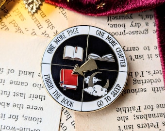 Épingle de lecteur en émail dur / Épingle livresque plaquée or, cadeau pour les lecteurs, épingle pour livre de livres, remplissage de bas, cadeau lecteur, livre livres.