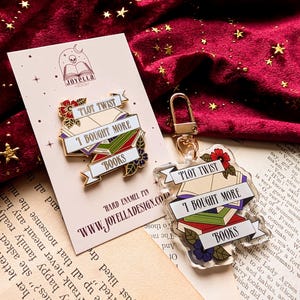 Plot Twist I Bought More Books Hard Enamel Pin /Gold plated bookish pin, gift for readers, books, stocking filler, book lovers pin, reader. image 9