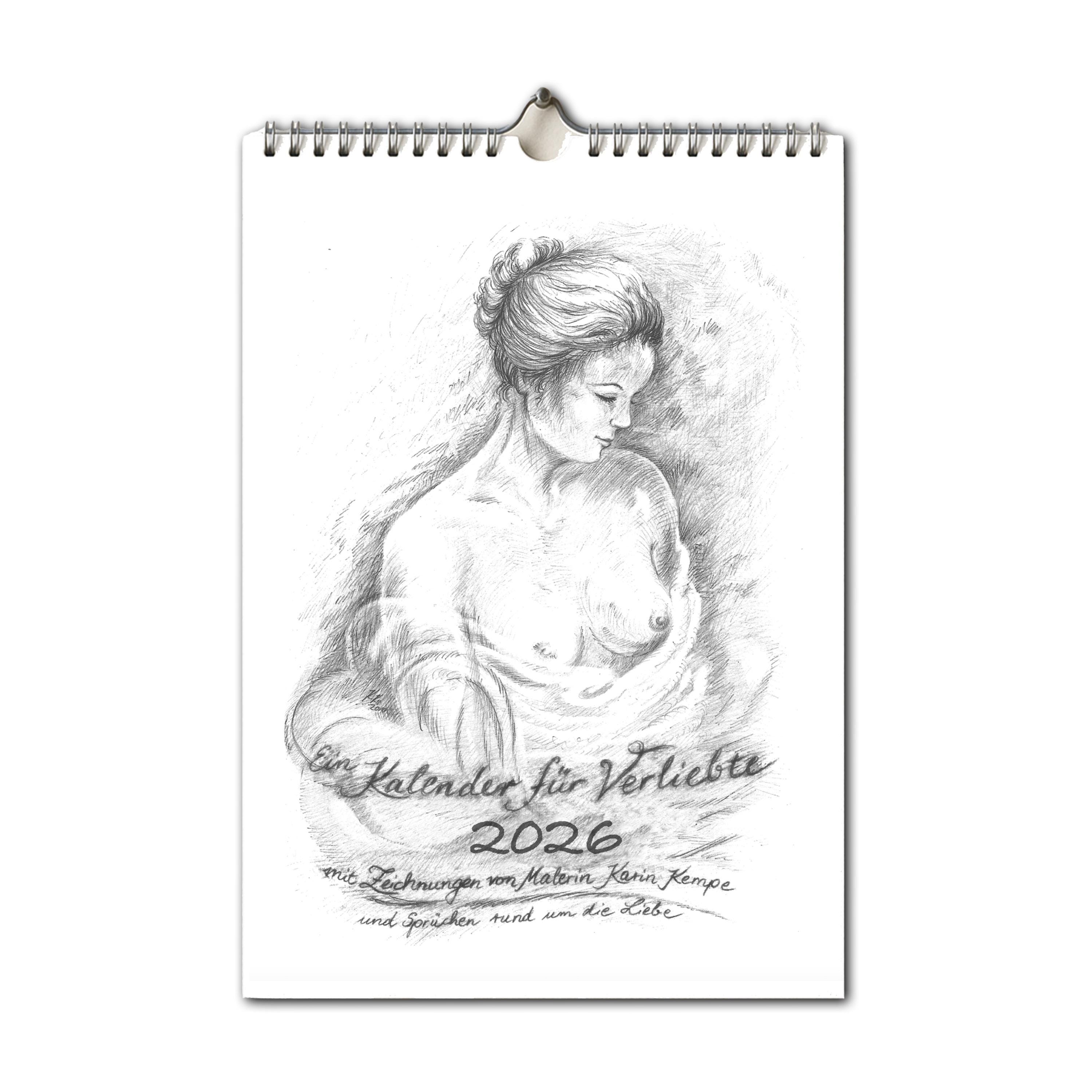Kunst - Kalender Verliebte 2026 mit Bleistift-Zeichnungen