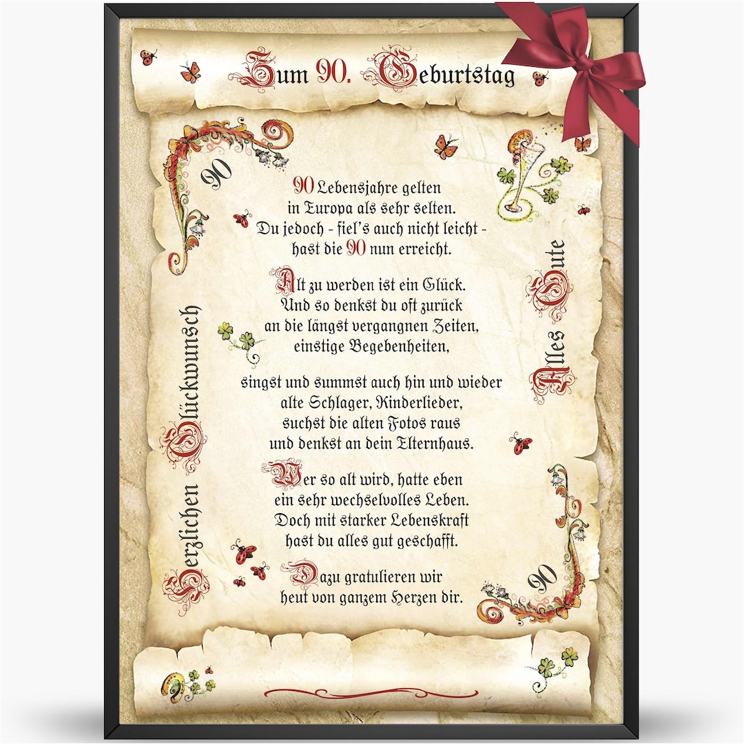 Gedicht 90 Geburtstag Oma Lustig