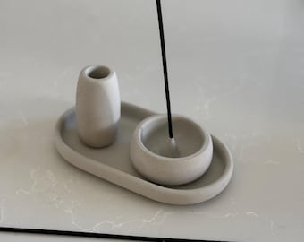 Incense Holder Set, Incense Tray, Meditation Gift, Incense Holder for Sticks, Minimal Incense Holder, Housewarming Gift, Incense Tray