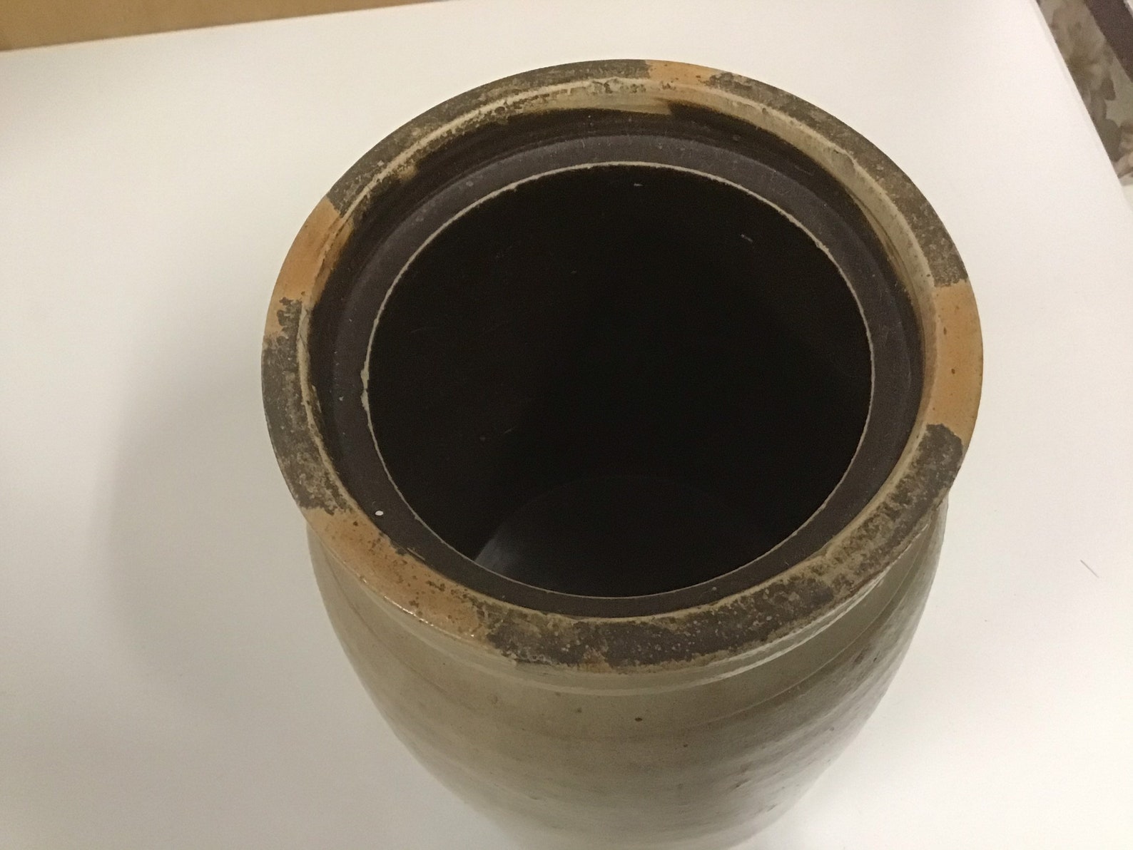 Antique 1 1/2 gallon stoneware crock with blue cobalt markings Etsy