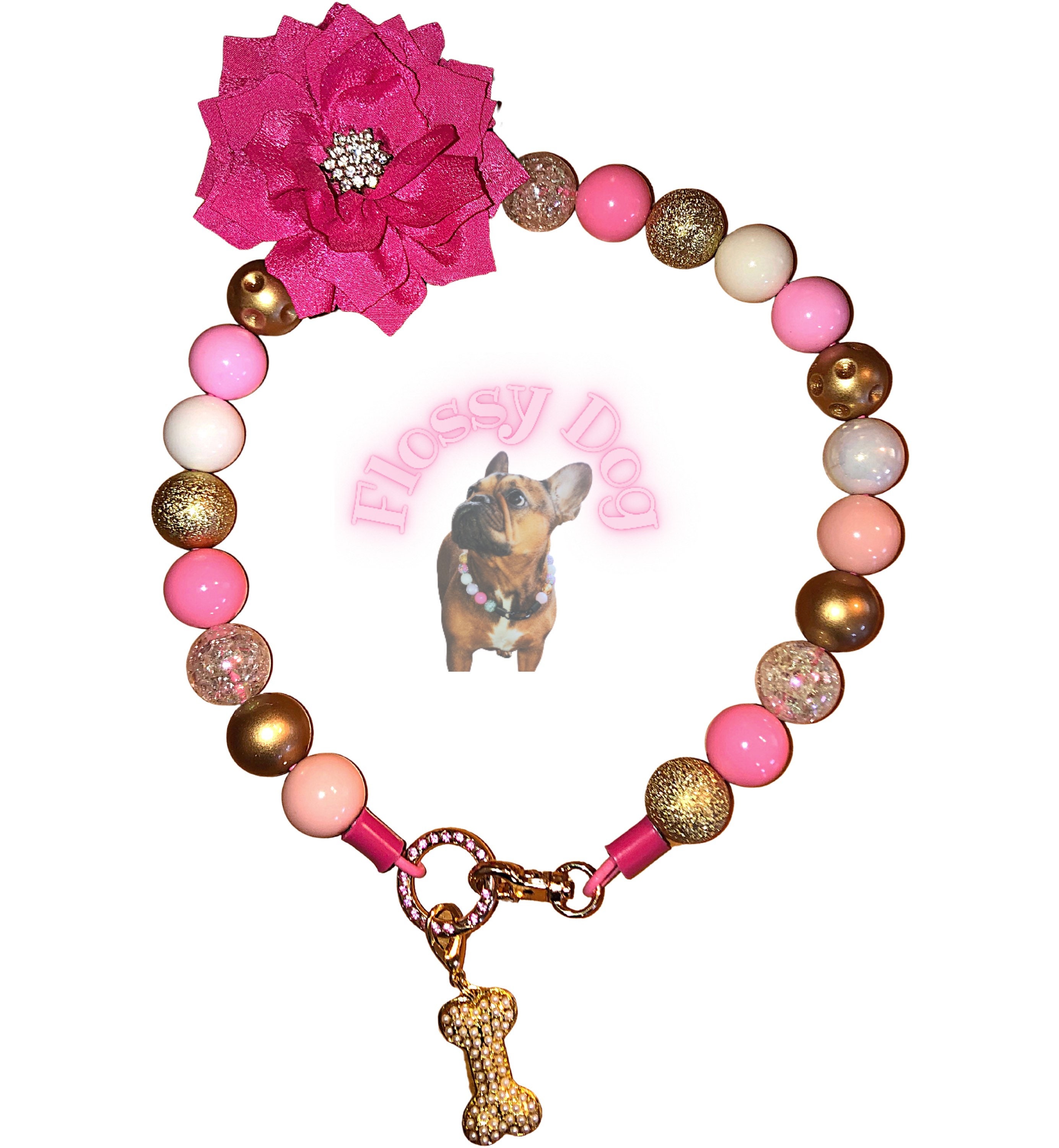Princess Beaded Dog Collar Unique Pet Necklace With Beads Etsy