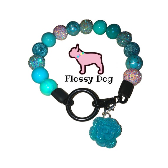 Tiffany Blue Beaded Dog Collar Durable Dog Necklace Custom 