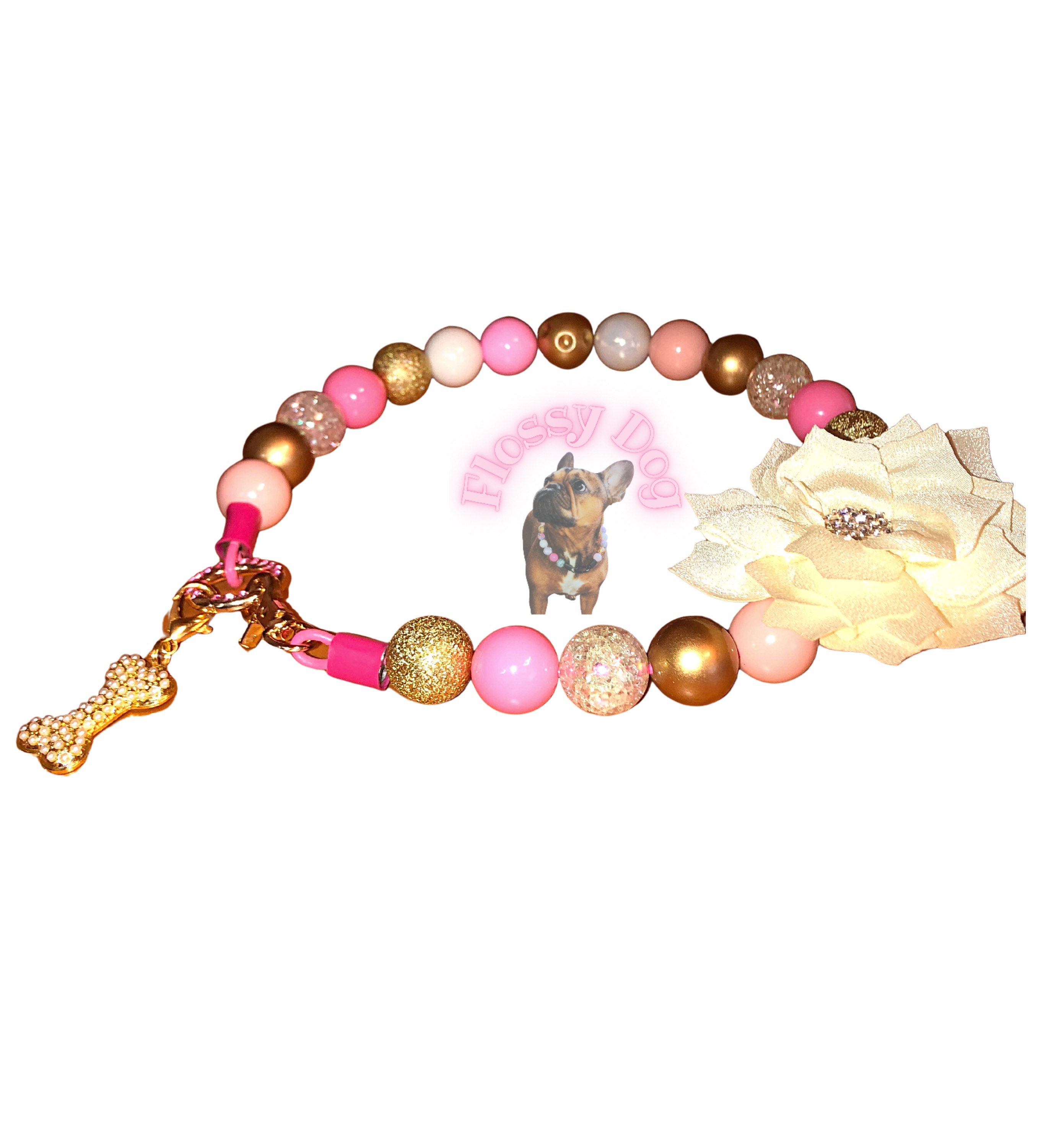 Princess Beaded Dog Collar Unique Pet Necklace With Beads Etsy