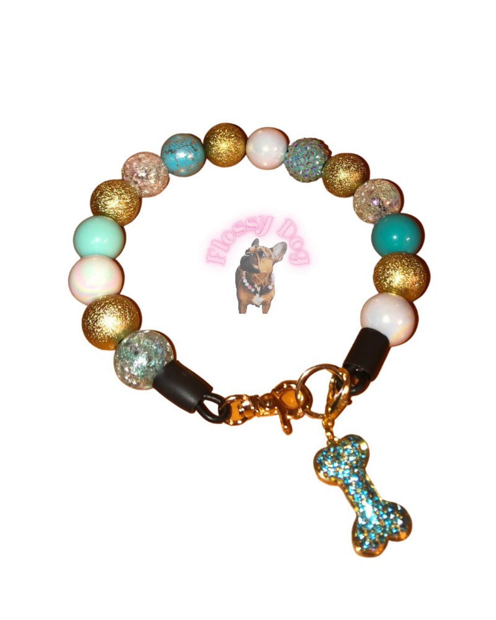 Seaside Beaded Dog Collar Unique Pet Necklace With Beads Etsy