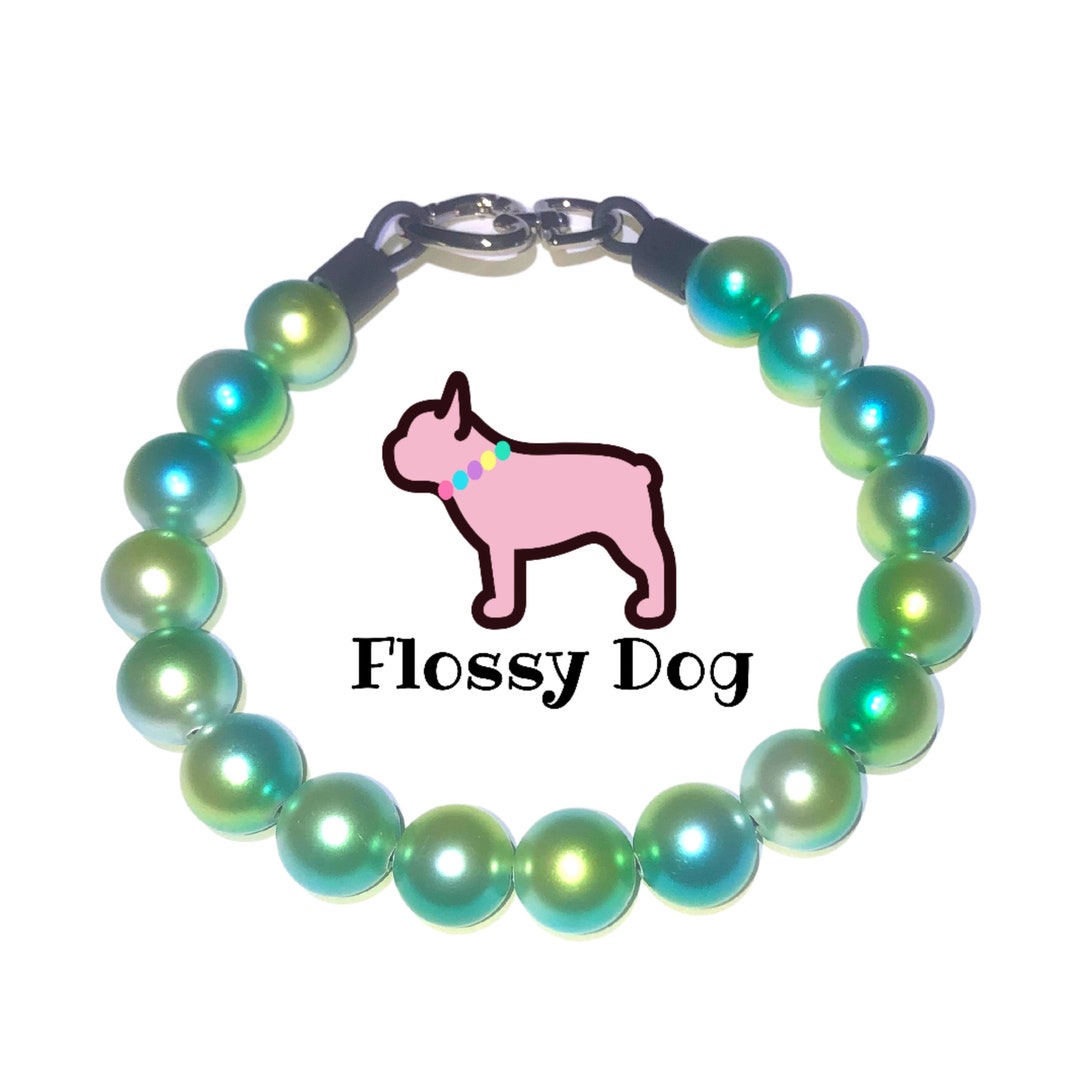 Jade Pearl Beaded Dog Collar Durable Dog Necklace Pearl Jewelry for