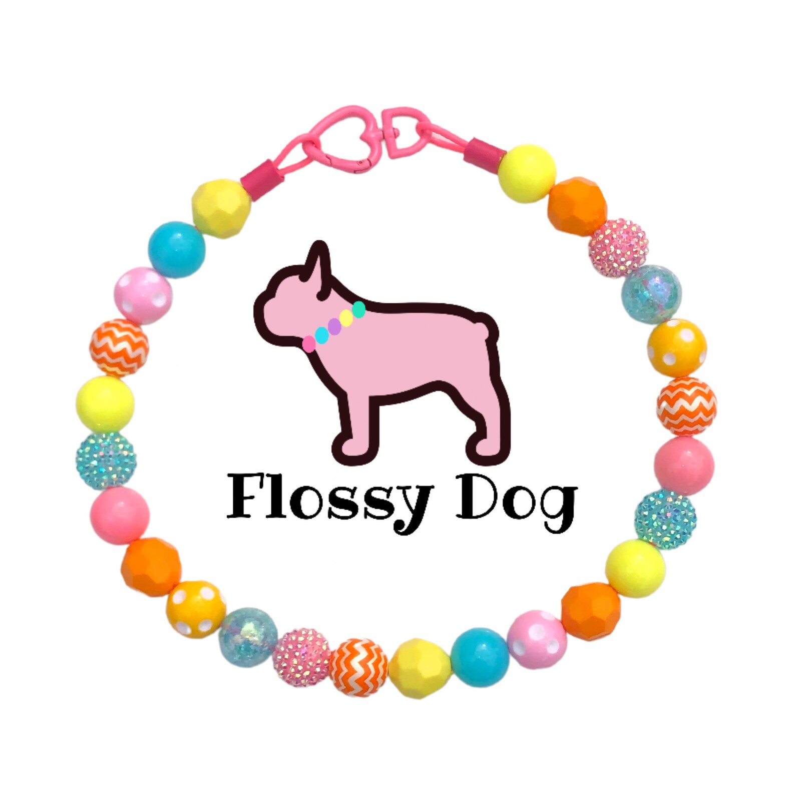 Jellybean Beaded Dog Collar Custom Rhinestone Collar With Etsy