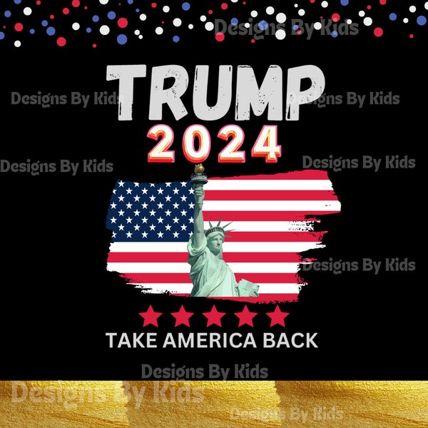 Donald Trump 2024 Tumbler Wrap PNG Design, US Election 2024 20oz  Skinny Tumbler Sublimation, Instant Download,Trump Take America Back Again