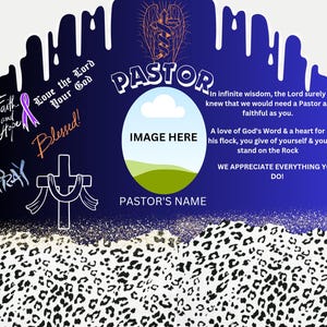 Pastor 20 oz Affirmation Tumbler Wrap, God Tumbler, Jesus Tumbler Wrap, Photo Tumbler Wrap for Pastor, Pastor Tumbler Wrap Gift For Pastor