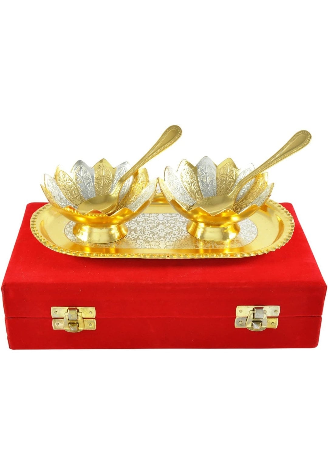 200 Pcs Gold Silver Plated Bowl Set Indian Wedding Gift Decorative