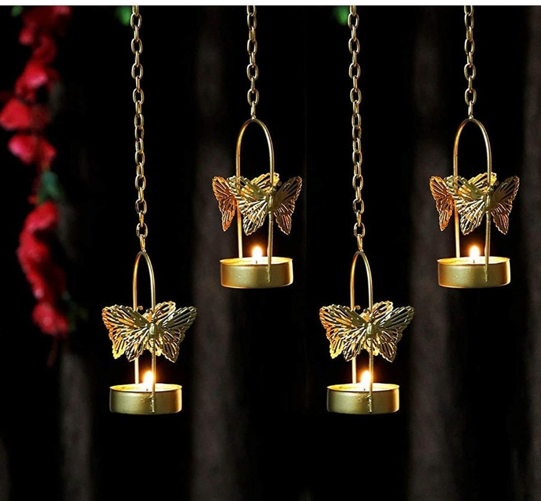 Diwali LED Light Strings Designer Tealight Candle Holder Etsy