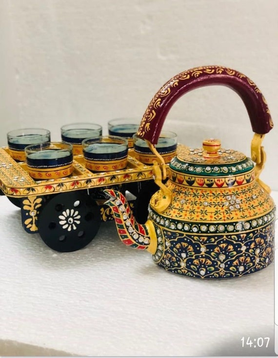 Painted Chai Pot - Jaipur