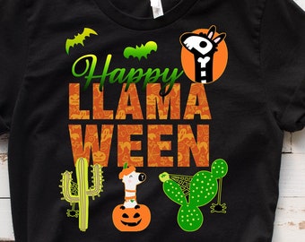 Happy Lamaween, Halloween Party, Halloween Shirt, Halloween Lama, Lama Liebhaber, Lama Geschenke, Lamaween, Alpaka Shirt, Llamaween Shirt