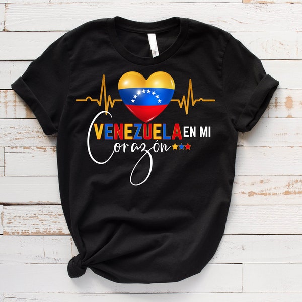 Venezuela en mi Corazon, Venezuela, Cadeau voor Venezolaans, Venezuela Vlag, Vlag van Venezuela, Venezuela Souvenir, Caribe Shirt