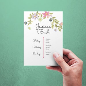 Bachelorette Party Itinerary | Canva Template | Instant Download