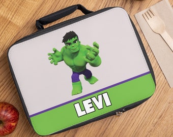 Custom Hulk Lunch Bag Personalized Lunch Bag Hulk Lunch box Custom kid Hulk Bag Lunch Box for boy Hulk Spidey and his amazing friends Gifts
