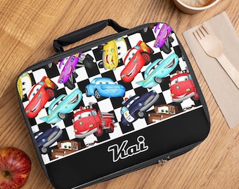 Custom Cars Movie Kid Lunch Bag Personalized Lunch Bag Cars Movie Lunch box personalized kid Cars Bag Disney Pixar Lightening McQueen Gifts