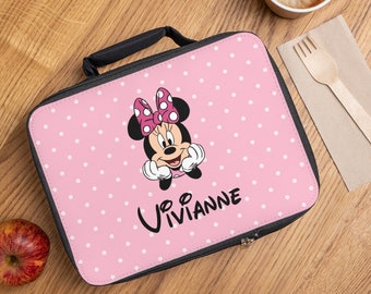 Bolsa de almuerzo personalizada de Minnie Mouse Bolsa de almuerzo personalizada Caja de almuerzo Bolsa de almuerzo personalizada para niños Caja de almuerzo Regalo Bolsa de almuerzo de Disney Regalo de Minnie