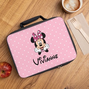 Custom Minnie Mouse Lunch Bag Personalized Lunch Bag Lunch box Personalized kid Lunch bag Lunch Box Gift Disney Lunch Bag Minnie Gift