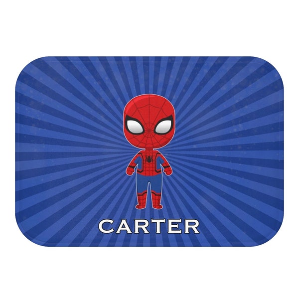 Bath mat - Spiderman Bath Mat - Personalized Bath Mat - Bath Decor - Birthday Gift - Custom Gifts - Kids Bathroom Decor - Boy's Bathroom