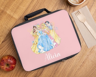 Custom Kid Lunch Bag Personalized Lunch Bag Princesses Lunch box personalized kid Princesses Bag Disney Princesses Favor Lunch Box for girls