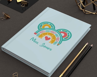 Cahier de l’enseignant - Carnet personnalisé - Carnet personnalisé - Journal à couverture rigide - Journal du bloc-notes - Carnet de notes à faire - Carnet doublé mignon