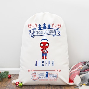 Spiderman Christmas Sack, Personalized Superhero Large Santa Sack, Avengers Santa Sack, Santa Sack Hulk, Captain America Christmas Sack Bag