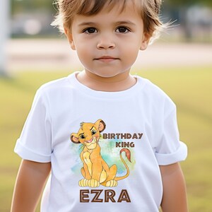 Custom Lion King Birthday Shirt Personalized Birthday T Shirt Custom Lion King Birthday Shirt Birthday Party Shirts Toddler Lion King Bday